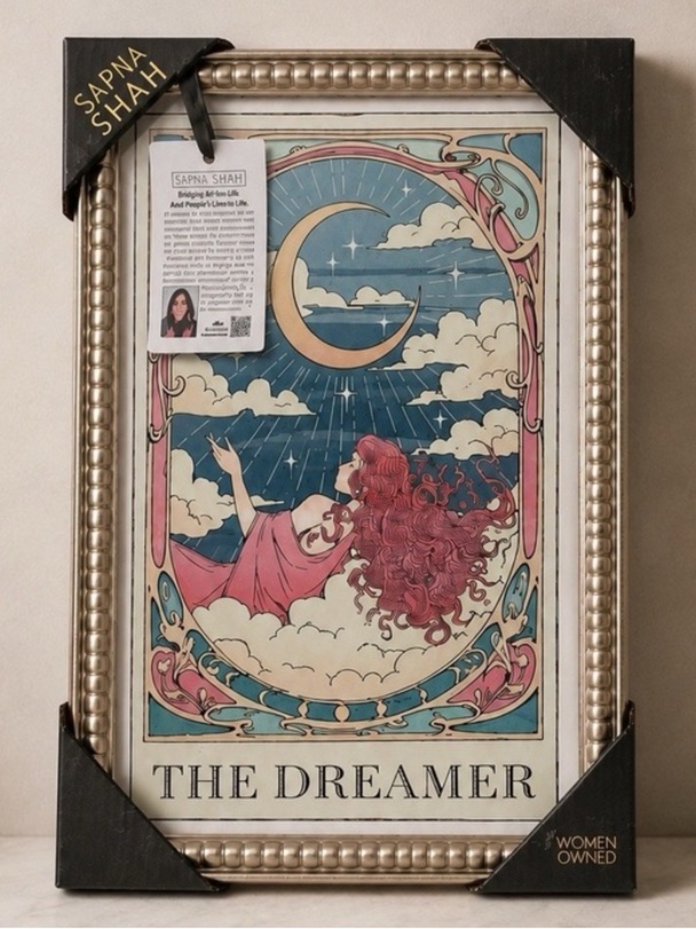 Sapna Shah "The Dreamer" Tarot Art Print Art Nouveau NWT Viral